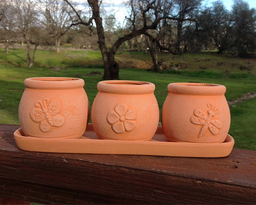 Goodman and Wife Terracotta Planters